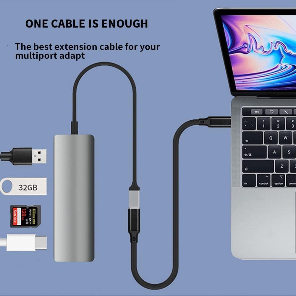 NÖRDIC 3m USB2.0 USB-C ha til C ho forlængerkabel 2,4A 480Mbps 12W Online salg