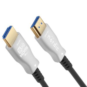 NÖRDIC 5m aktivt AOC optisk fiberkabel HDMI 2.1 8K 60Hz 4K 120Hz 48Gbps Dynamic HDR, eARC, VRR kompatibel med RTX 3080 3090 Levere