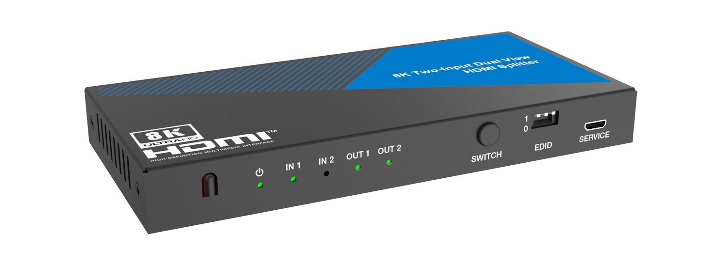 NÖRDIC HDMI Splitter 2 in 2 Out, 4K@120Hz, Dolby Vision Pass-Through, HDCP 2.3, Auto EDID Management Online