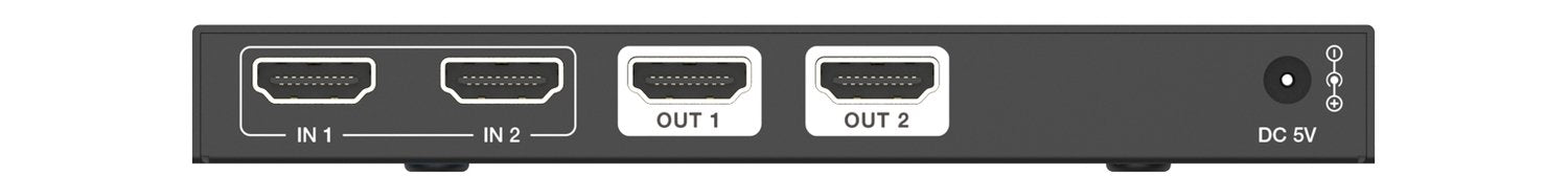NÖRDIC HDMI Splitter 2 in 2 Out, 4K@120Hz, Dolby Vision Pass-Through, HDCP 2.3, Auto EDID Management Online