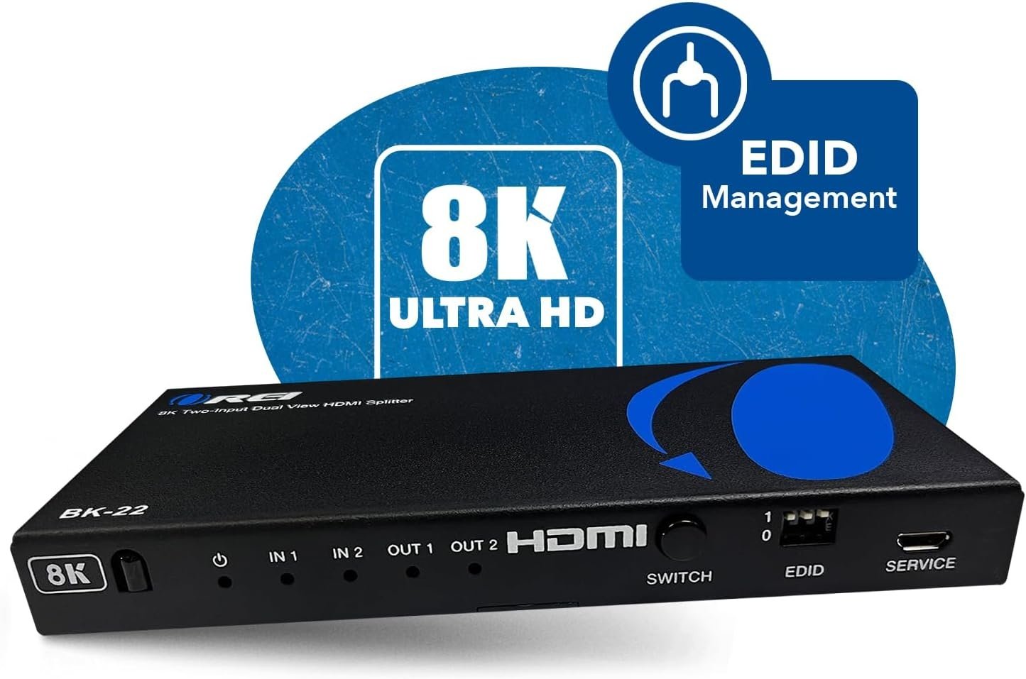 NÖRDIC HDMI Splitter 2 in 2 Out, 4K@120Hz, Dolby Vision Pass-Through, HDCP 2.3, Auto EDID Management Online