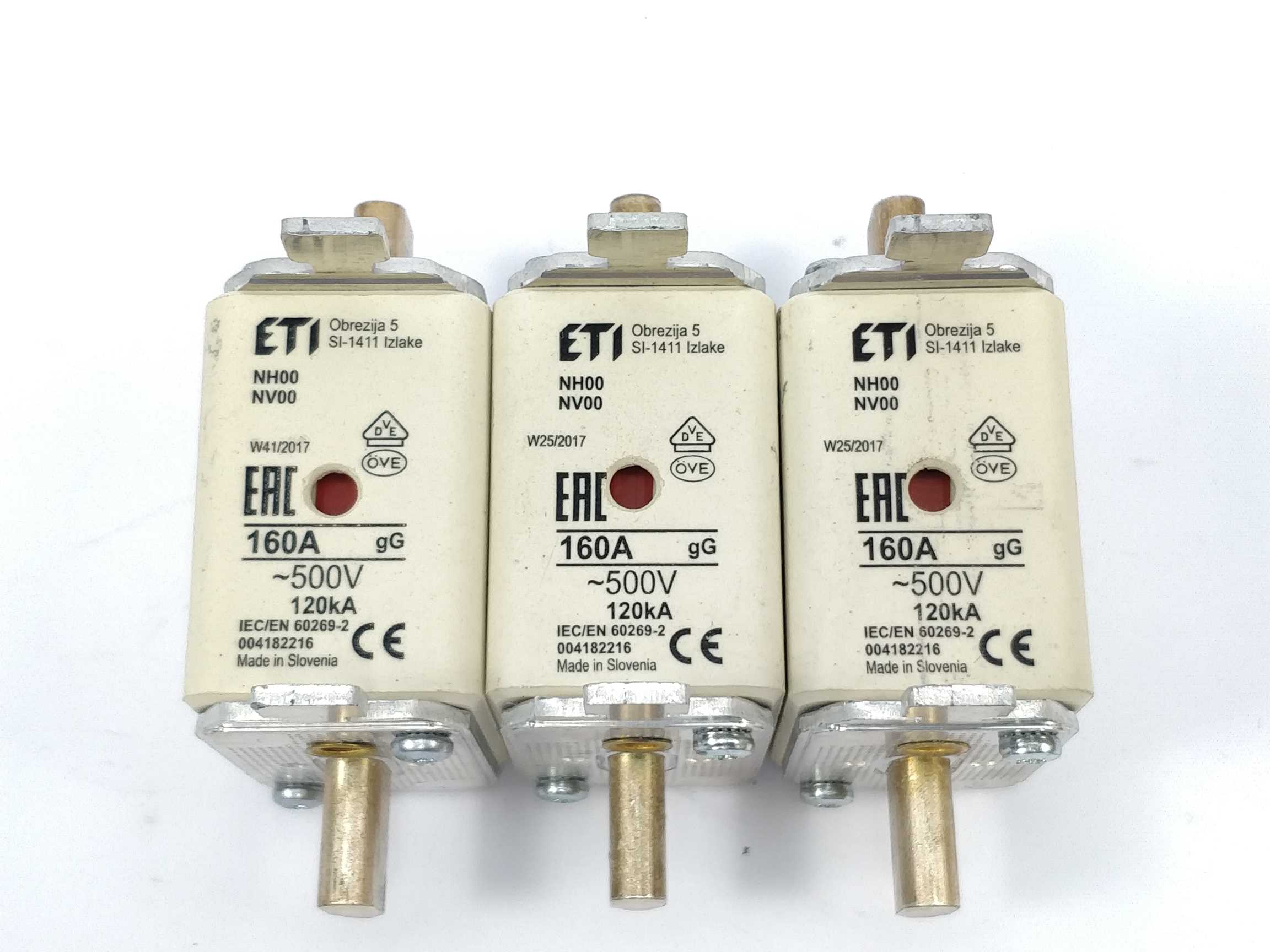 eti-004182216-fuse-160a-500v-nh00-gg-120ka-3-pcs_2.jpg ETI 004182216 Fuse 160A 500V NH00 gG 120kA 3 Pcs.