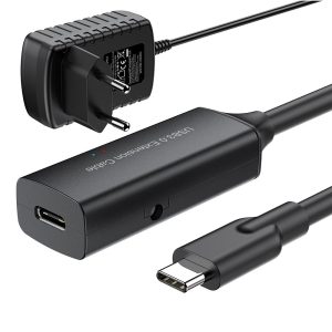 NÖRDIC aktiv 10m USB-C 3.0 SuperSpeed 5Gbps forlængerkabel han til hun