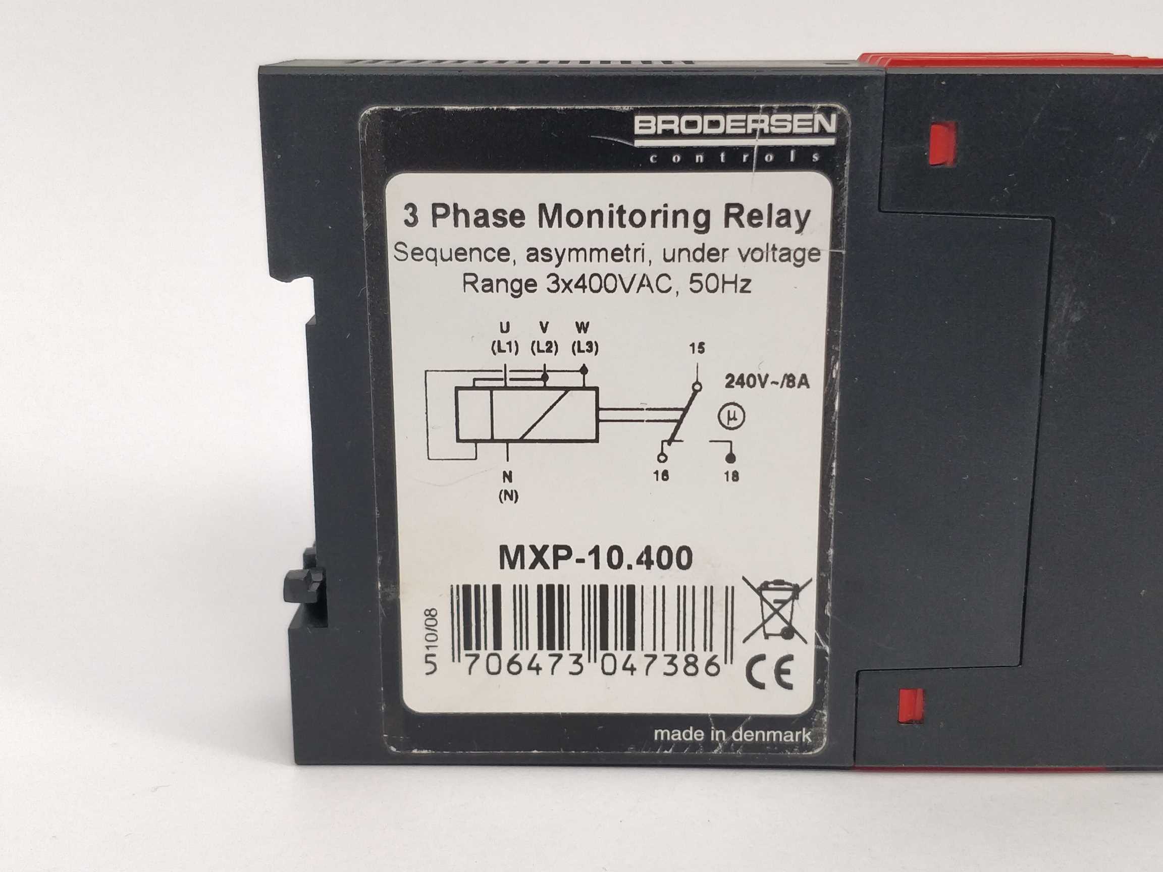 brodersen-mxp-10-400-3-phase-monitoring-relay-240v-8a_1.jpg BRODERSEN MXP-10.400 3-Phase Monitoring Relay 240V~/8A
