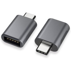 NÖRDIC USB-A 3.1 OTG hun til USB C hanadapter datasynkronisering og opladning Aluminium Space Grey Online nu
