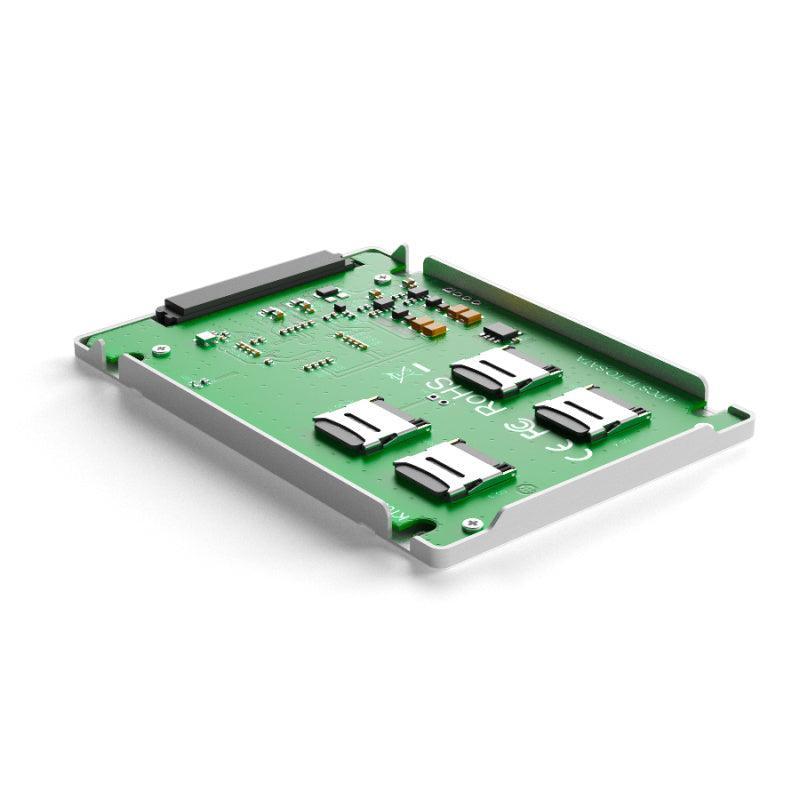 Maiwo KT037B2 Ekstern kabinet med understøttelse af 4x Micro SD til SATA med RAID0 Levere