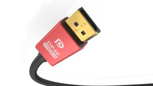 NORDIC CERTIFICEREDE KABLER 2m VESA Certified nylon flettet Displayport 2.1 kabel DP40 UHBR10 40Gbps 8K60H 4K144Hz Mode