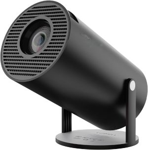 NÖRDIC Mini Portable Projector 4K 1080P Full HD-understøttelse Android 11 & Netflix – WiFi 6, BT 5.0, 180° rotation, hjemmebiografprojektor