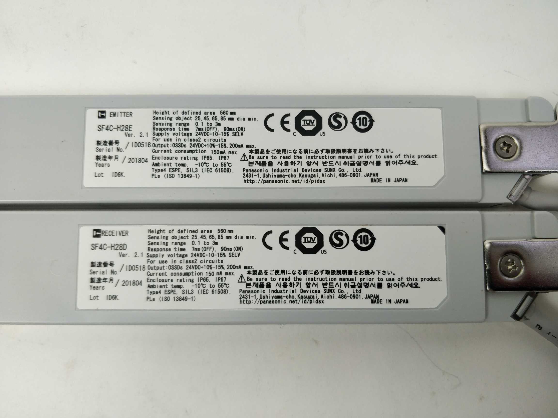 panasonic-sf4c-h28-usf4ch28-560mm-emitter-receiver-lichtvorhang_3.jpg Panasonic SF4C-H28 USF4CH28 560mm Emitter & Receiver Lichtvorhang