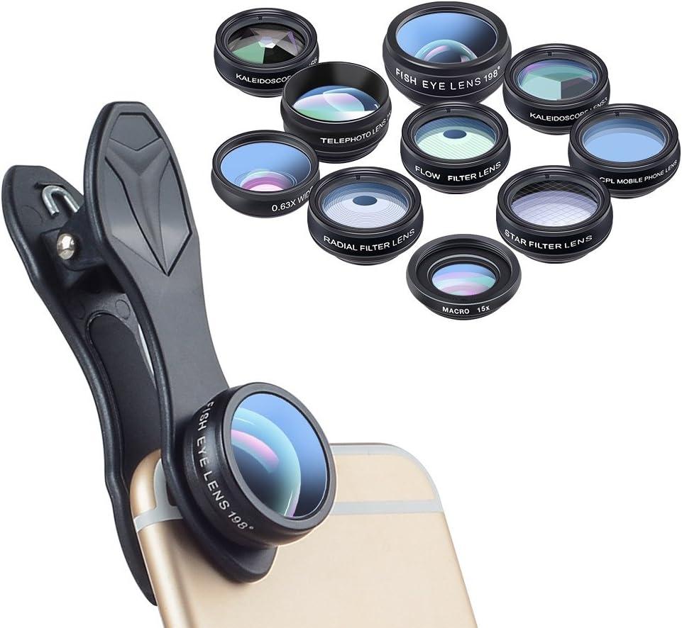 APEXEL 10-i-1 Premium Linsekit Kompatibel med Smartphones - Udskiftelige Linser Udsalg