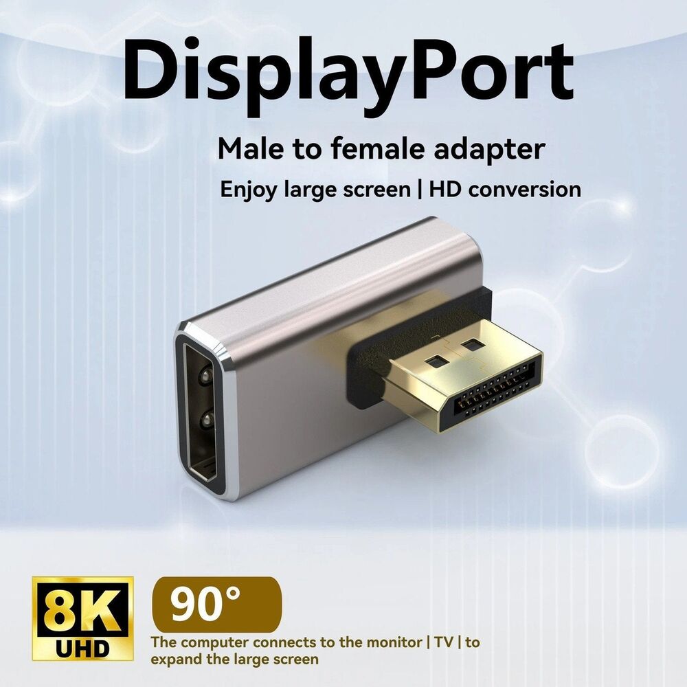 NÖRDIC Displayport adapter han til hun 8K60Hz 4K144/120/60Hz Levere