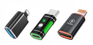 NÖRDIC non-MFI Lightning til USB-A/C adaptersæt 3-pak Rabat