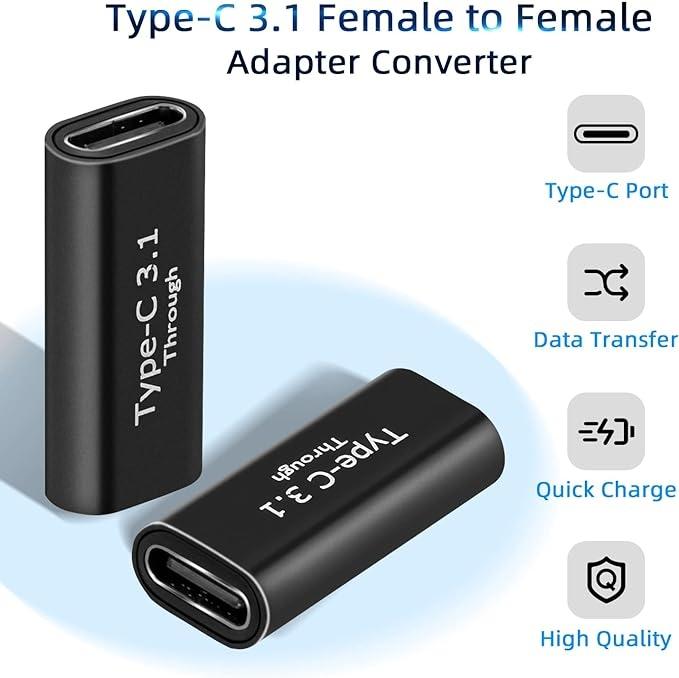 NÖRDIC USB C 3.1 kønsskifter Kvinde til Kvinde USB Type C 3.1 Adapter