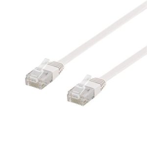 NÖRDIC Cat6 U / UTP flad netværkskabel 2m 250mhz båndbredde og 10 GBPS transmissionshastighed hvid Online Hot Salg