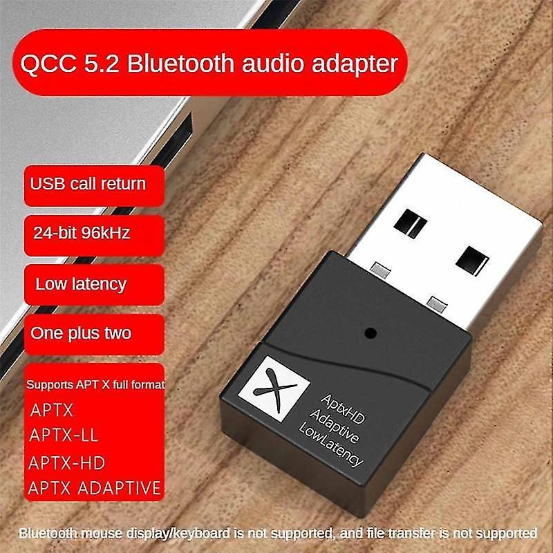 NÖRDIC USB-A Bluetooth 5.2-adapter med Qualcomm-chip og aptX LL aptX Adaptive Rabat