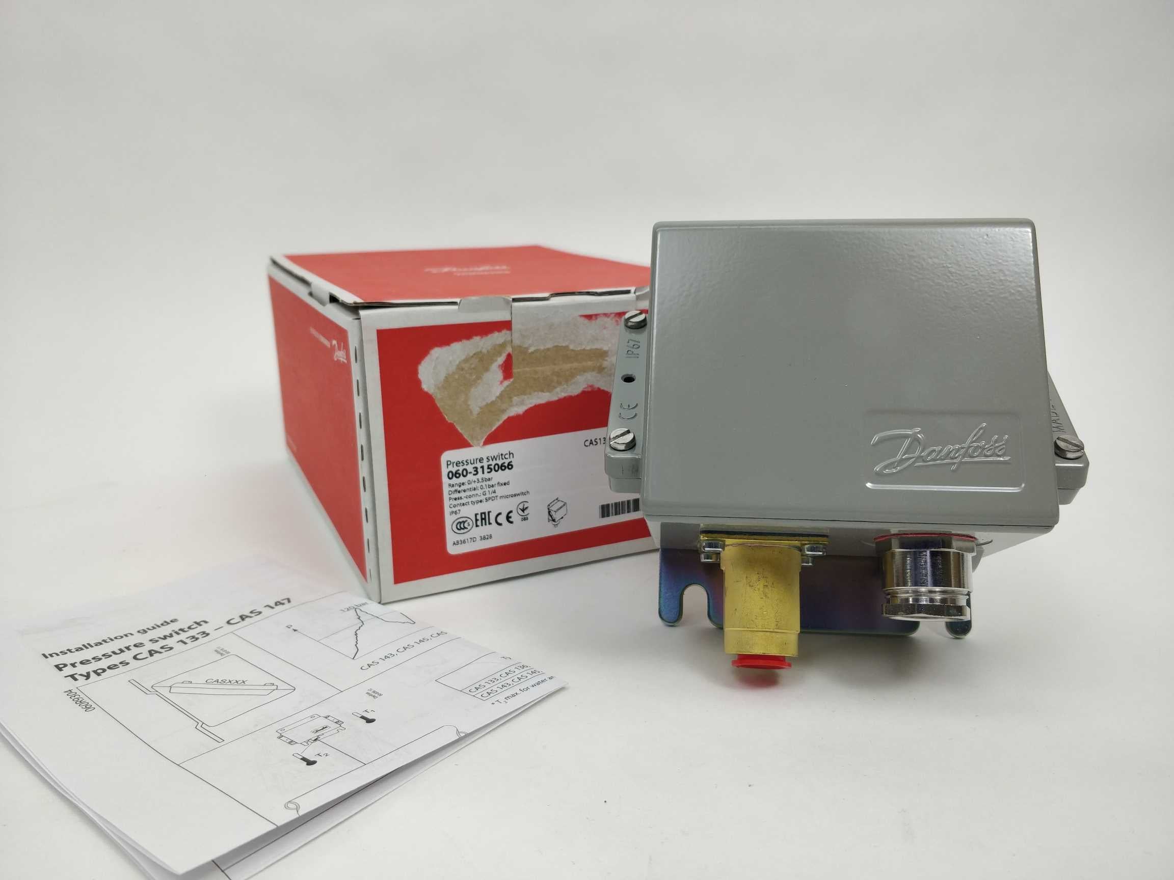 Danfoss 060-315066 CAS133 Pressure switch 0/+3.5bar Online Hot Salg