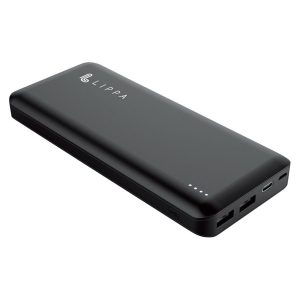 26.800 mAh powerbank 65W USB-C PD og QC USB-A output, Sort
