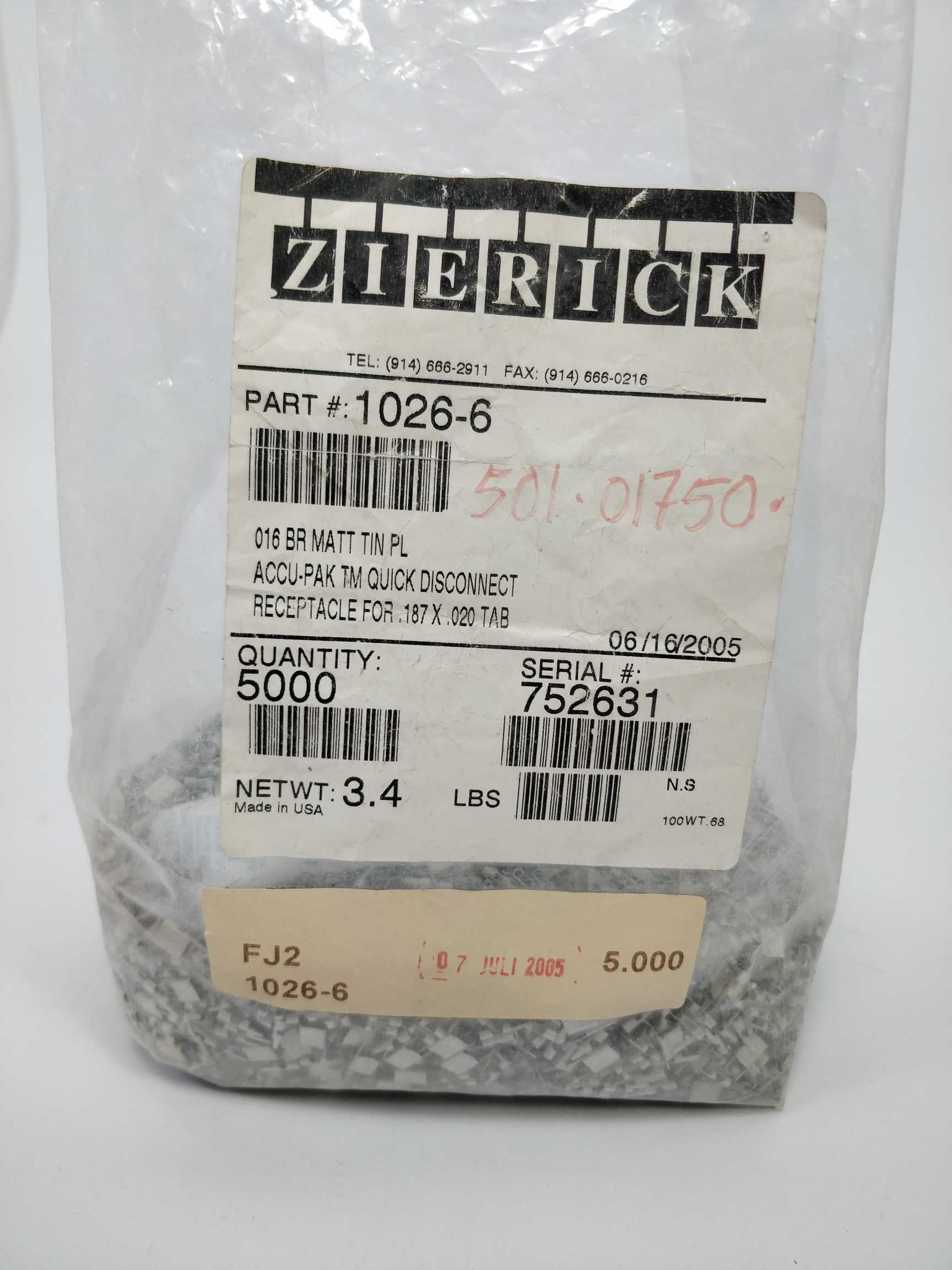 zierick-1026-6-receptacle-for-187x-020-tab-5000pcs_2.jpg Zierick 1026-6 Receptacle for .187x.020 tab 5000pcs
