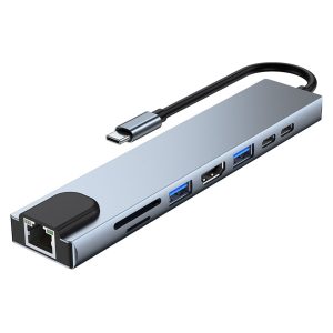 8-i-1 87W USB-C PD 4K HDMI & Ethernet Hub