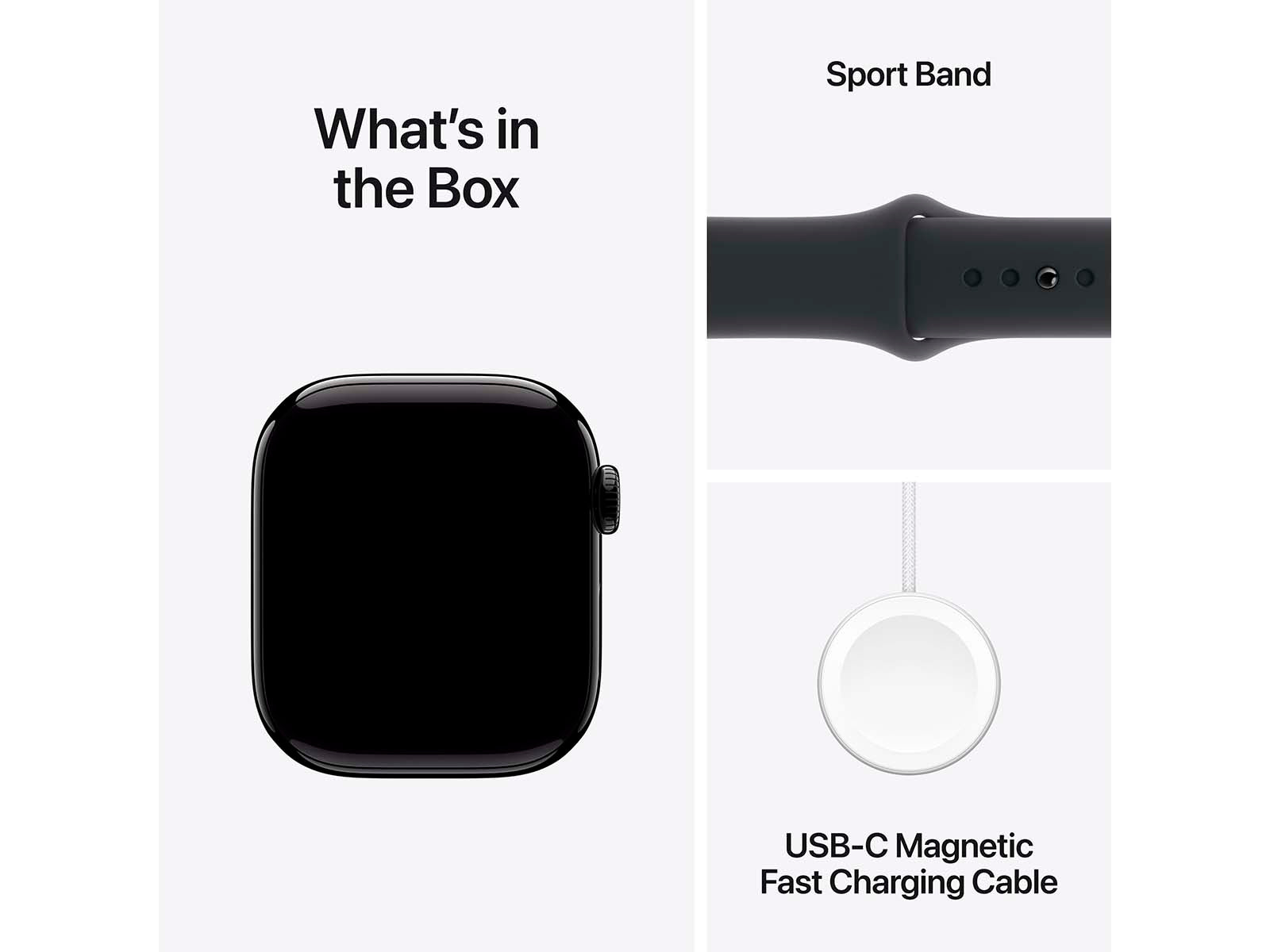 Apple Watch Series 10 GPS 42mm Jet Black Alu M/L