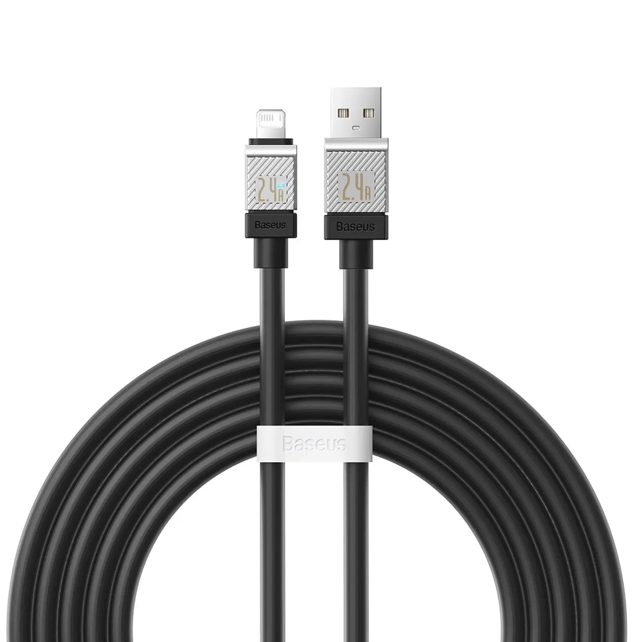 Baseus CoolPlay USB - Lightning Kabel 2.4A 1m - Sort