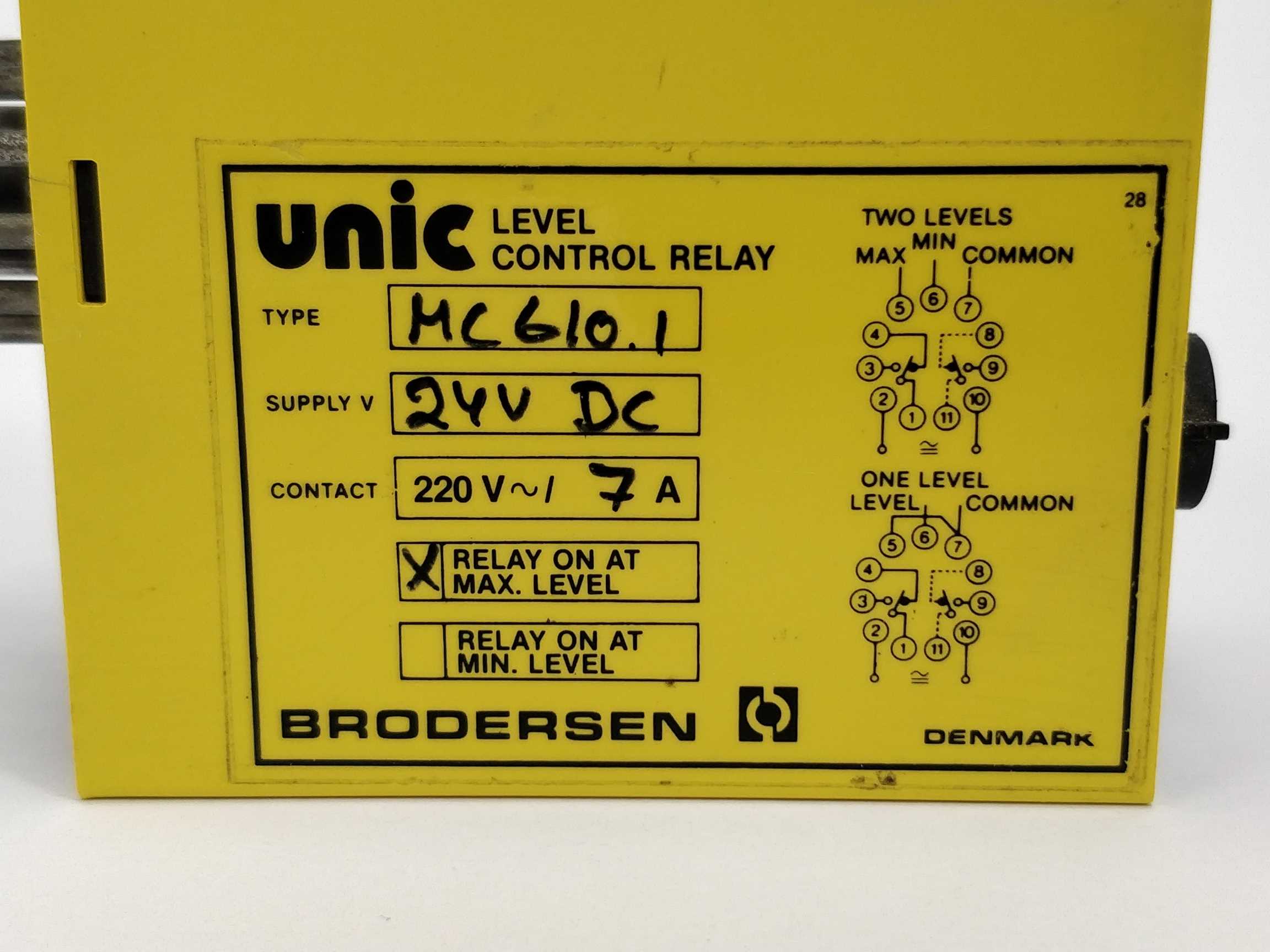 BRODERSEN MC610.1 Unic MC-600 level control relay på udsalg