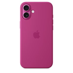 Silikone-etui med MagSafe til iPhone 16 Plus – fuchsia