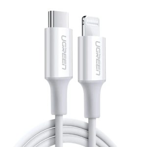 Ugreen cable USB Type C - Lightning MFI 1m 3A 18W white (10493)