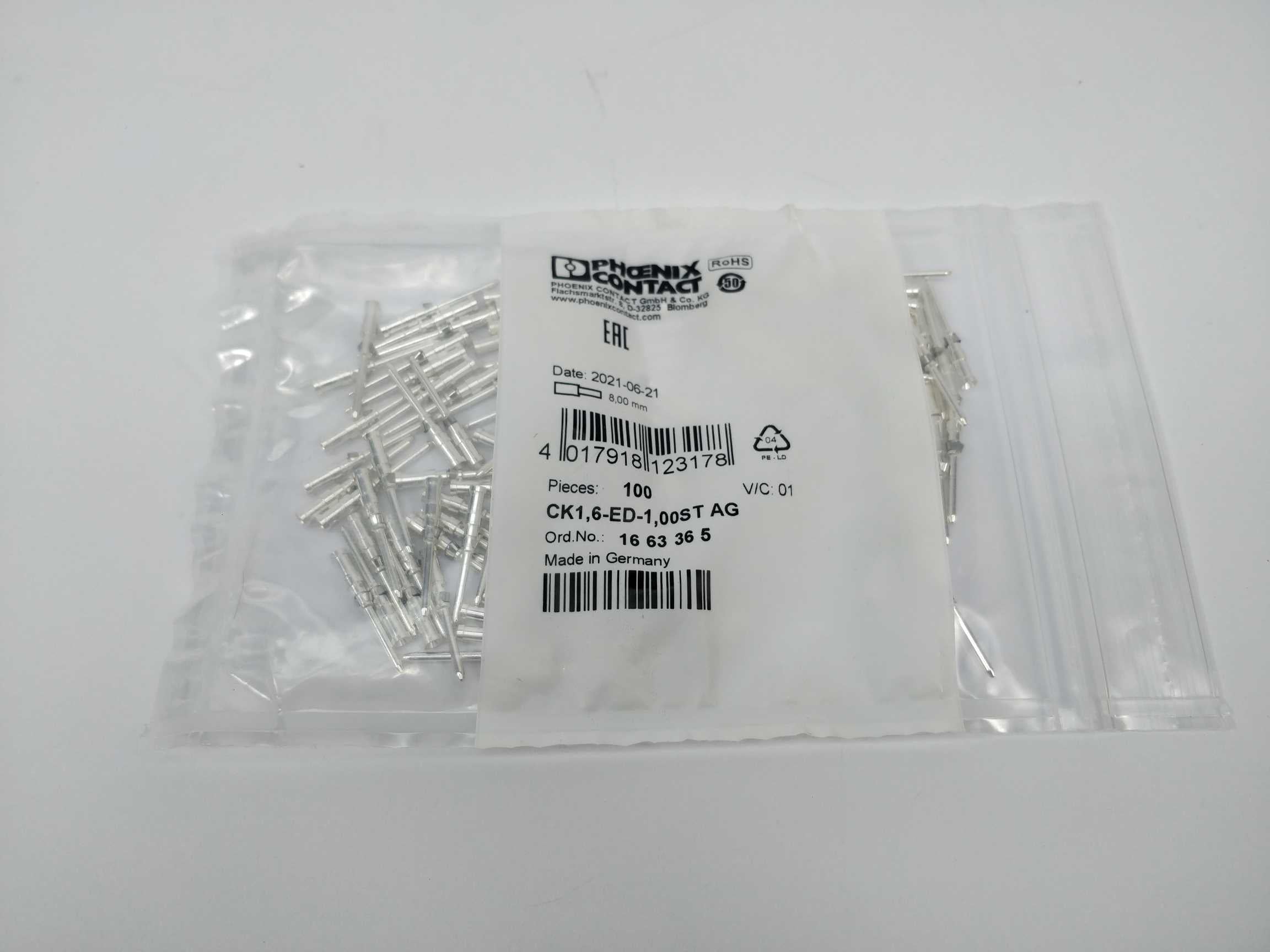 Phoenix Contact 1663365 Crimp contact 100 Pcs Online salg