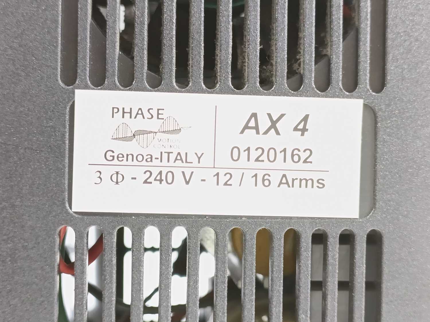 PHASE 0120162 AX-4 CONTROLLER FOR PM BRUSHLESS MOTOR Levere