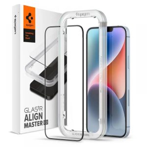 Spigen ALM GLASS FC IPHONE 13 / 13 PRO / 14 BLACK Udsalg