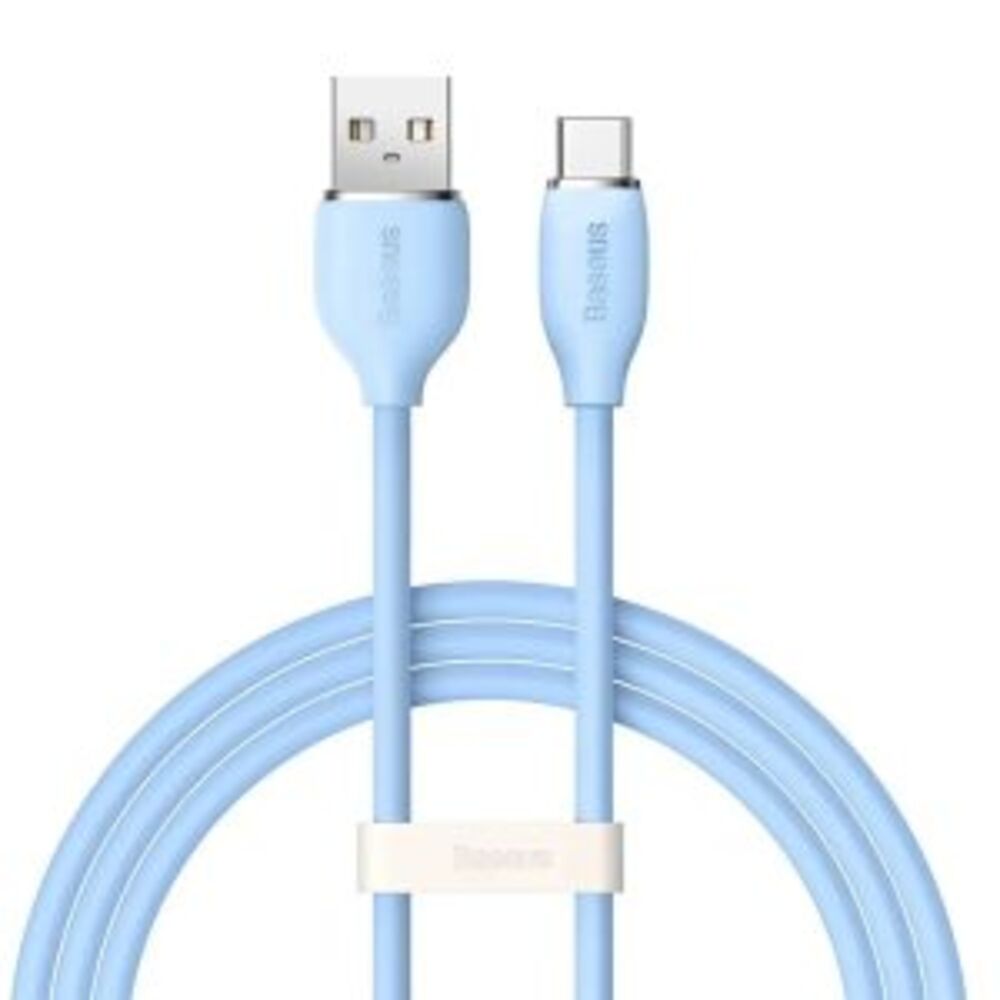 Data Cable Jelly Liquid Silica Gel (CAGD010003) - USB to Type-C, 100W, 1.2m - Blue