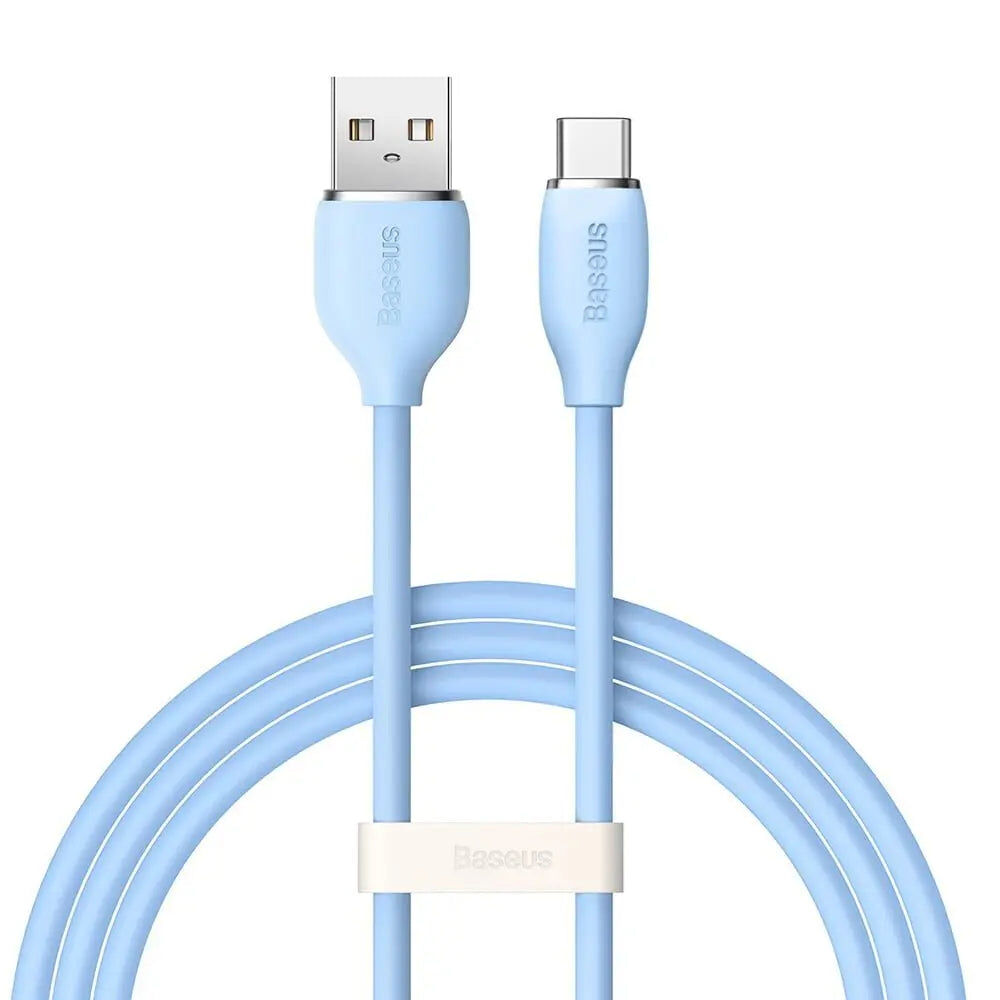 Data Cable Jelly Liquid Silica Gel (CAGD010003) - USB to Type-C, 100W, 1.2m - Blue