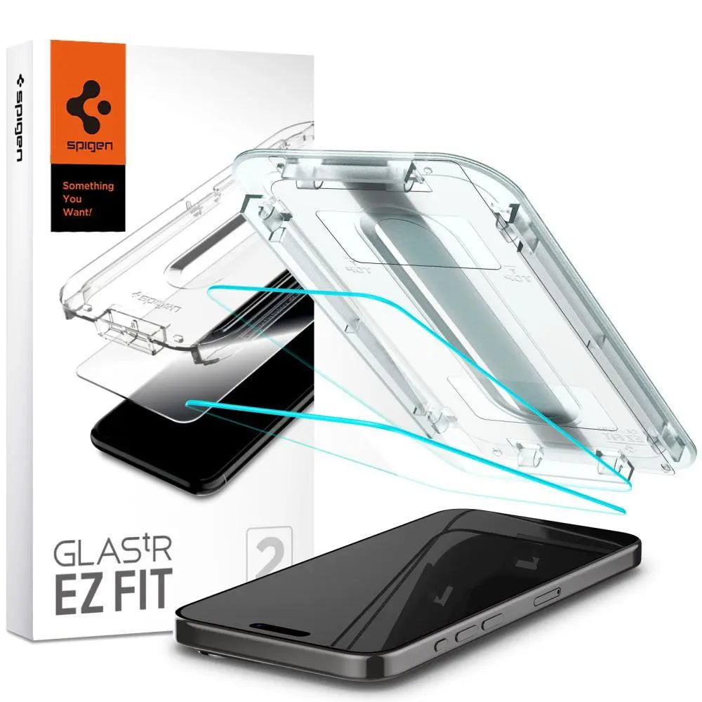 Spigen GLAS.TR "EZ FIT" 2-PACK IPHONE 15 PRO MAX CLEAR