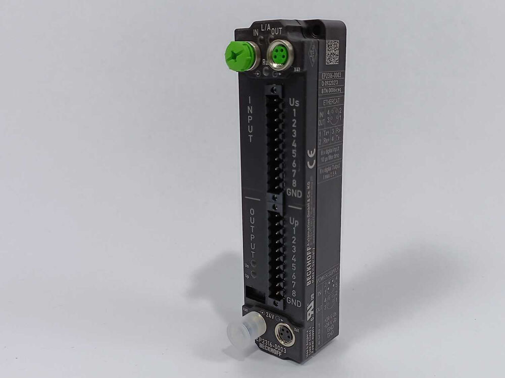 Beckhoff EP2316-0003 EtherCAT Box 8 Channel Input & 8 Channel Output Module Udsalg