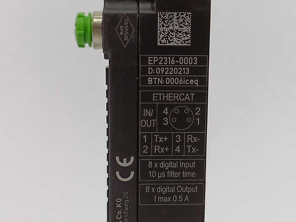 Beckhoff EP2316-0003 EtherCAT Box 8 Channel Input & 8 Channel Output Module Udsalg
