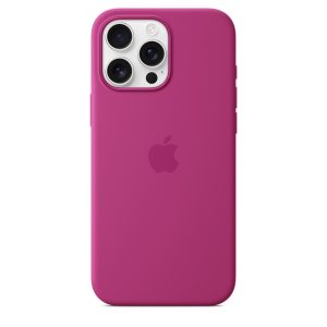 Silikone-etui med MagSafe til iPhone 16 Pro Max – fuchsia Online salg