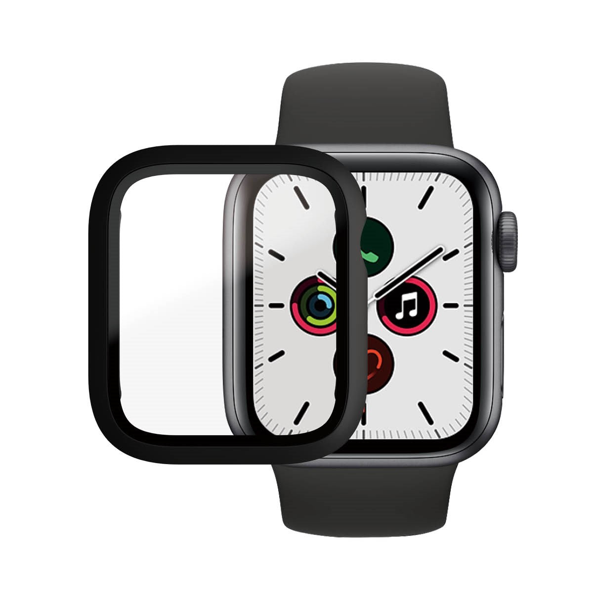 PanzerGlass™ Full Body Apple Watch 4/5/6/SE (40 mm) - Sort kant Online