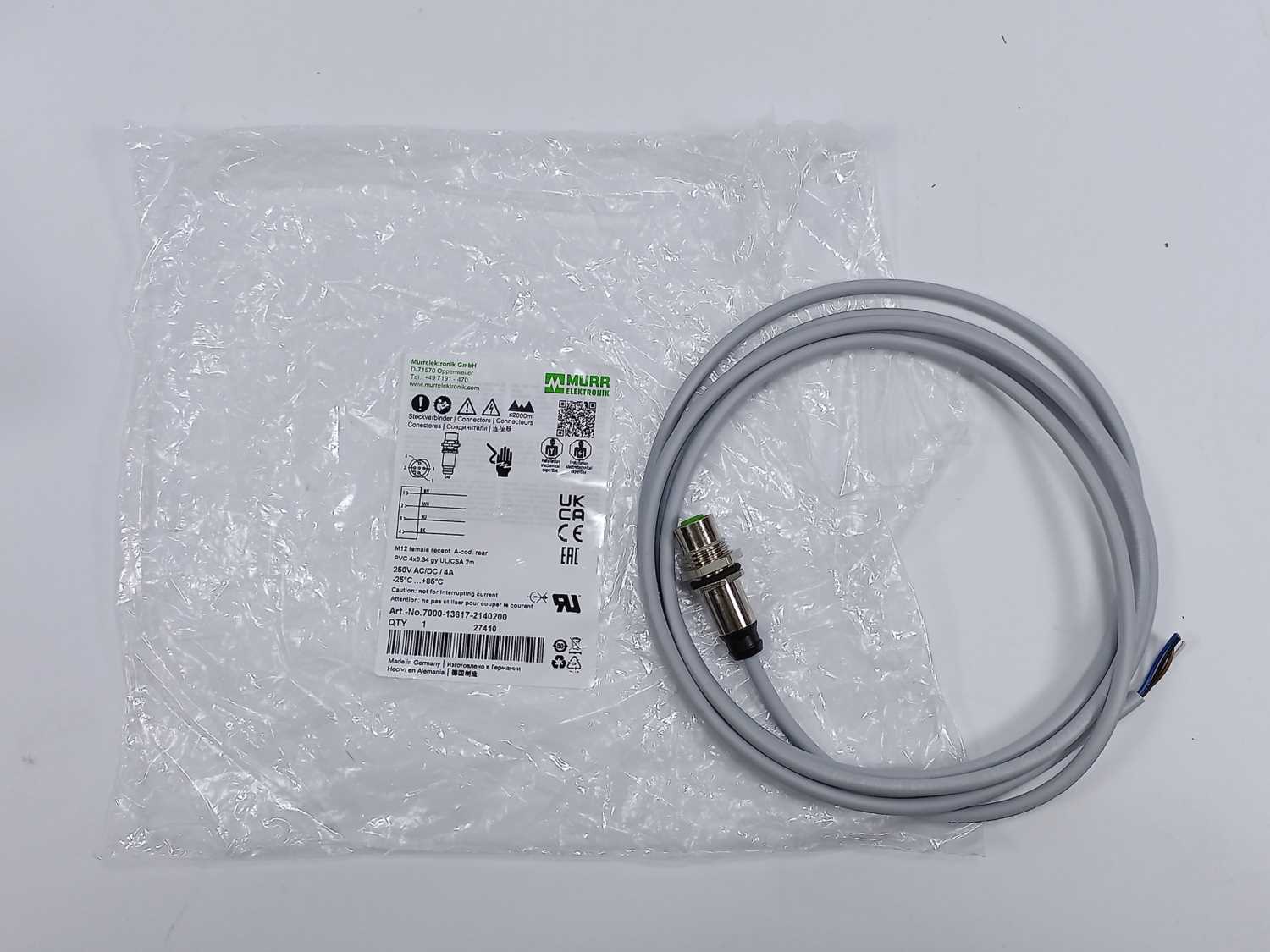 MURR Elektronik 7000-13617-2140200 M12 female recept. A-cod. rear