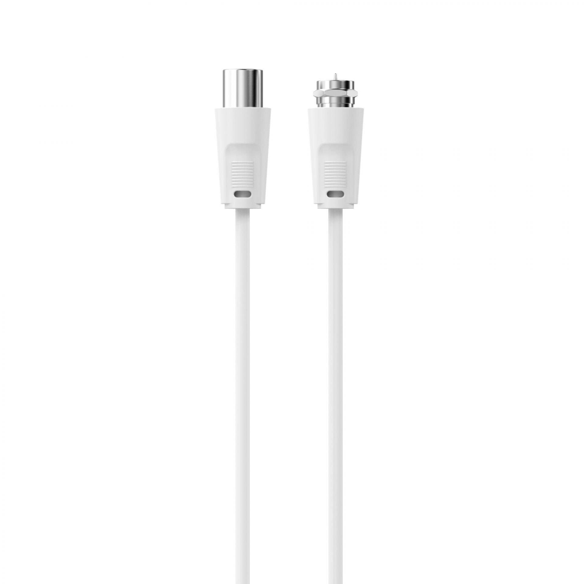 Sinox antennekabel m/Coax og F-stik - Hvid Levere