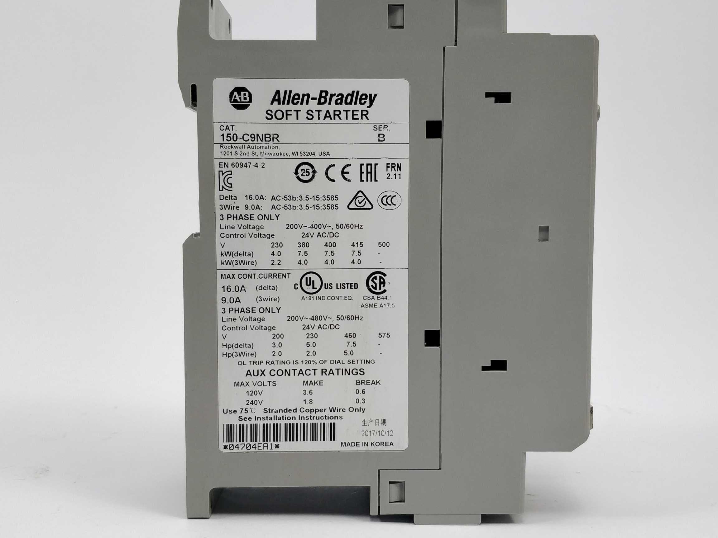 AB 150-C9NBR Ser. B FRN 2.11 Soft Starter Levere