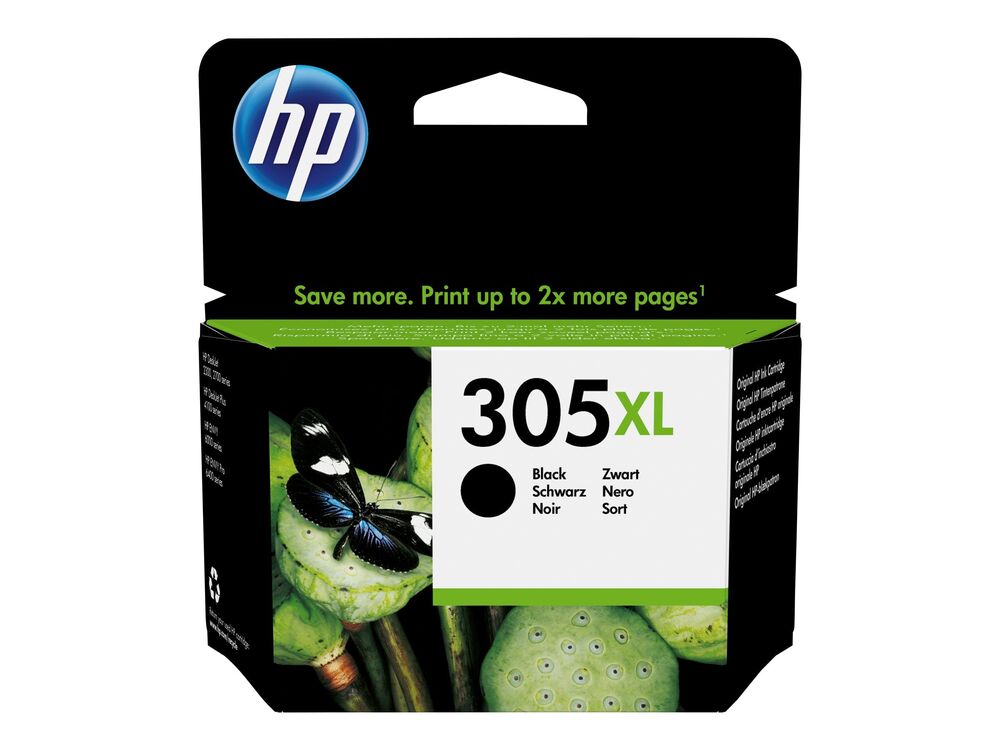 HP 305XL Pigmenteret, Sort. 240 Sider