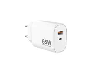 Sinox PRO 230V USB-A+USB-C PD oplader 65W Hvid