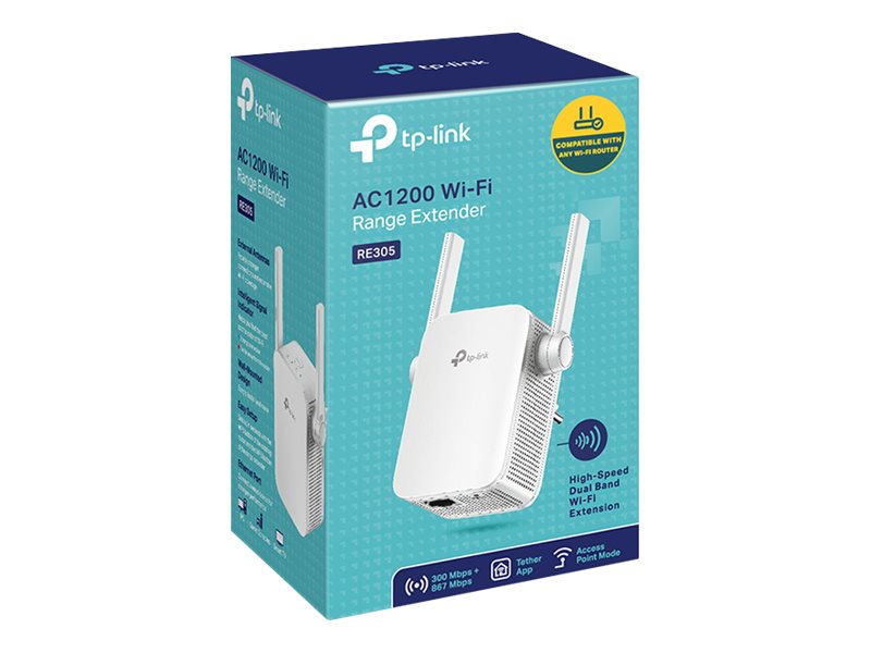 TP-Link AC1200 RE305 WiFi-rækkeviddeforlænger