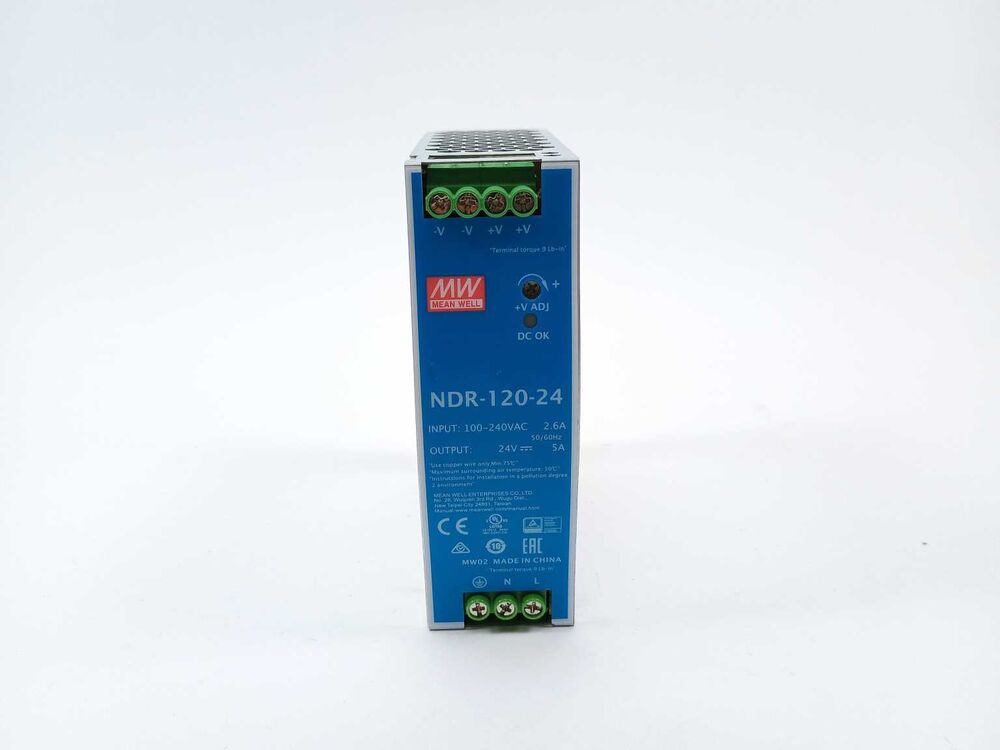 Mean Well NDR-120-24 AC-DC Single output 24V 5A Online salg