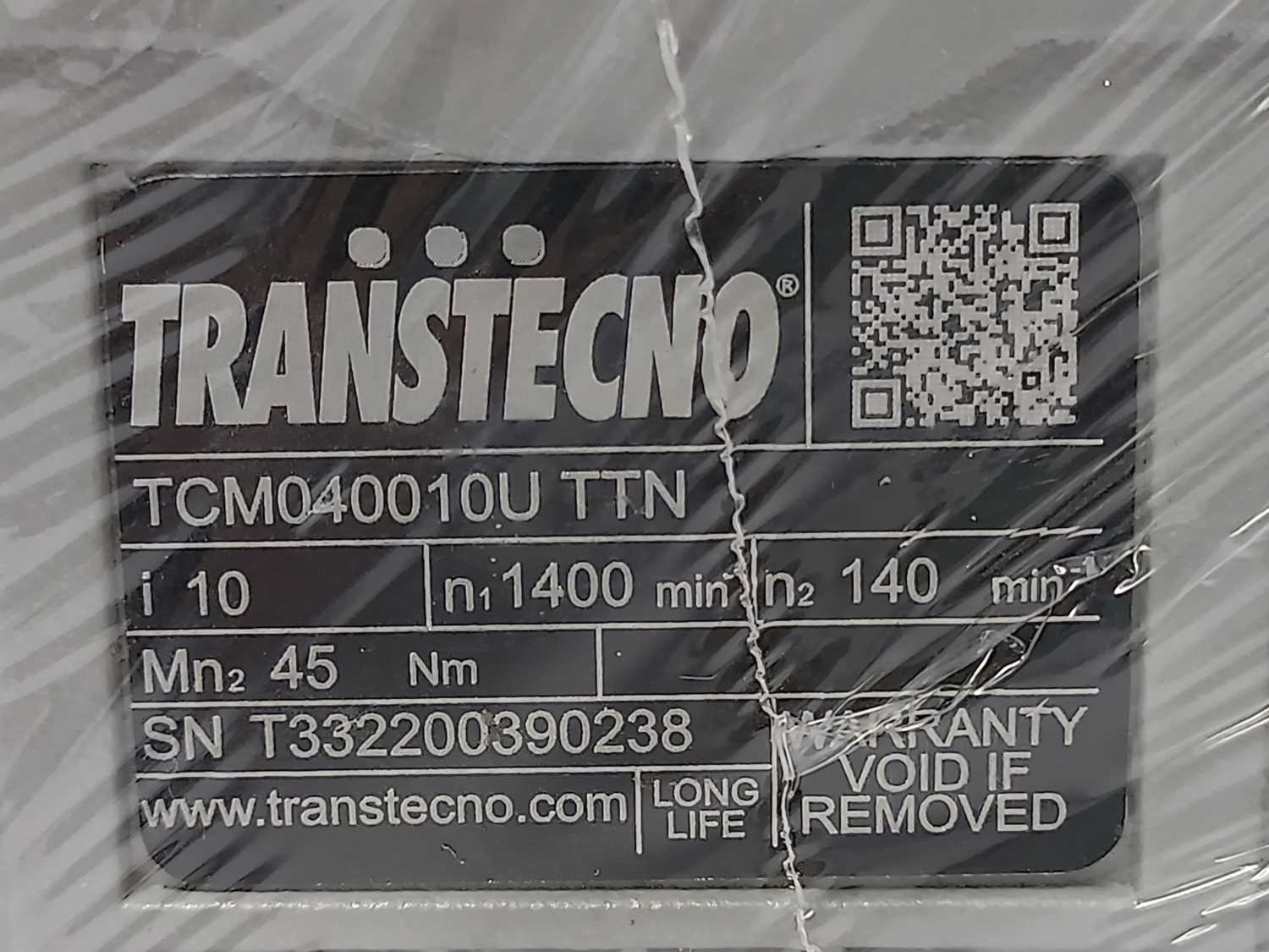 Transtecno TCM040010U TTN i=10 Gearbox