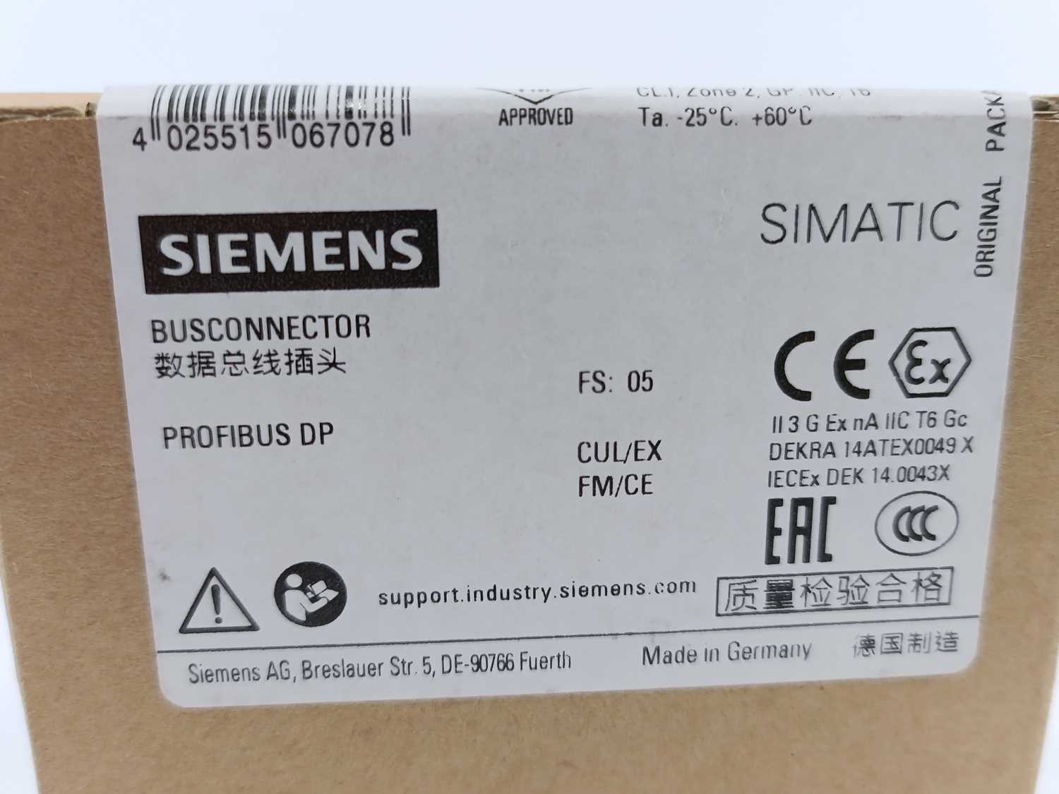 Siemens 6ES7 972-0BA12-0XA0 SIMATIC Busconnector