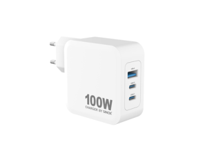 Sinox PRO 230V 2xUSB-C 1xUSB-A PD oplader 100W Hvid