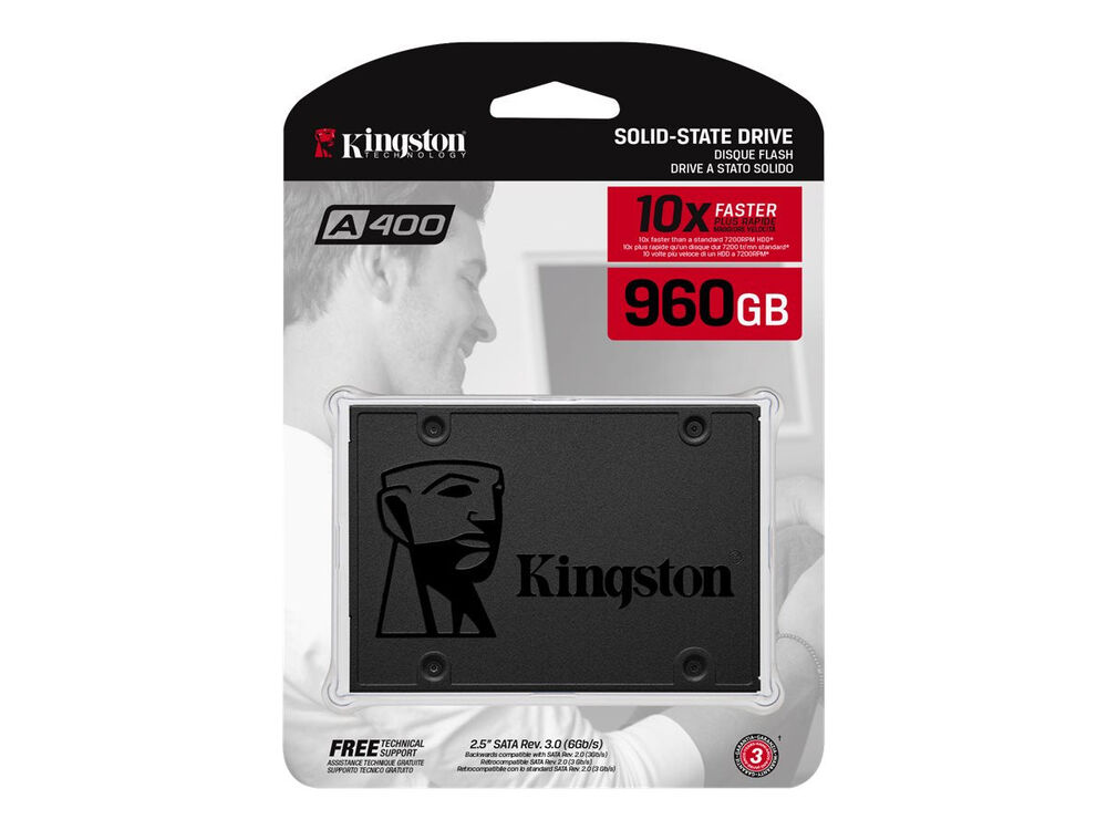 Harddisk Kingston SSD A400 960GB 2.5" SATA-600 Online salg