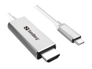 Sandberg USB-C til HDMI Kabel, Sølv (2m) Mode